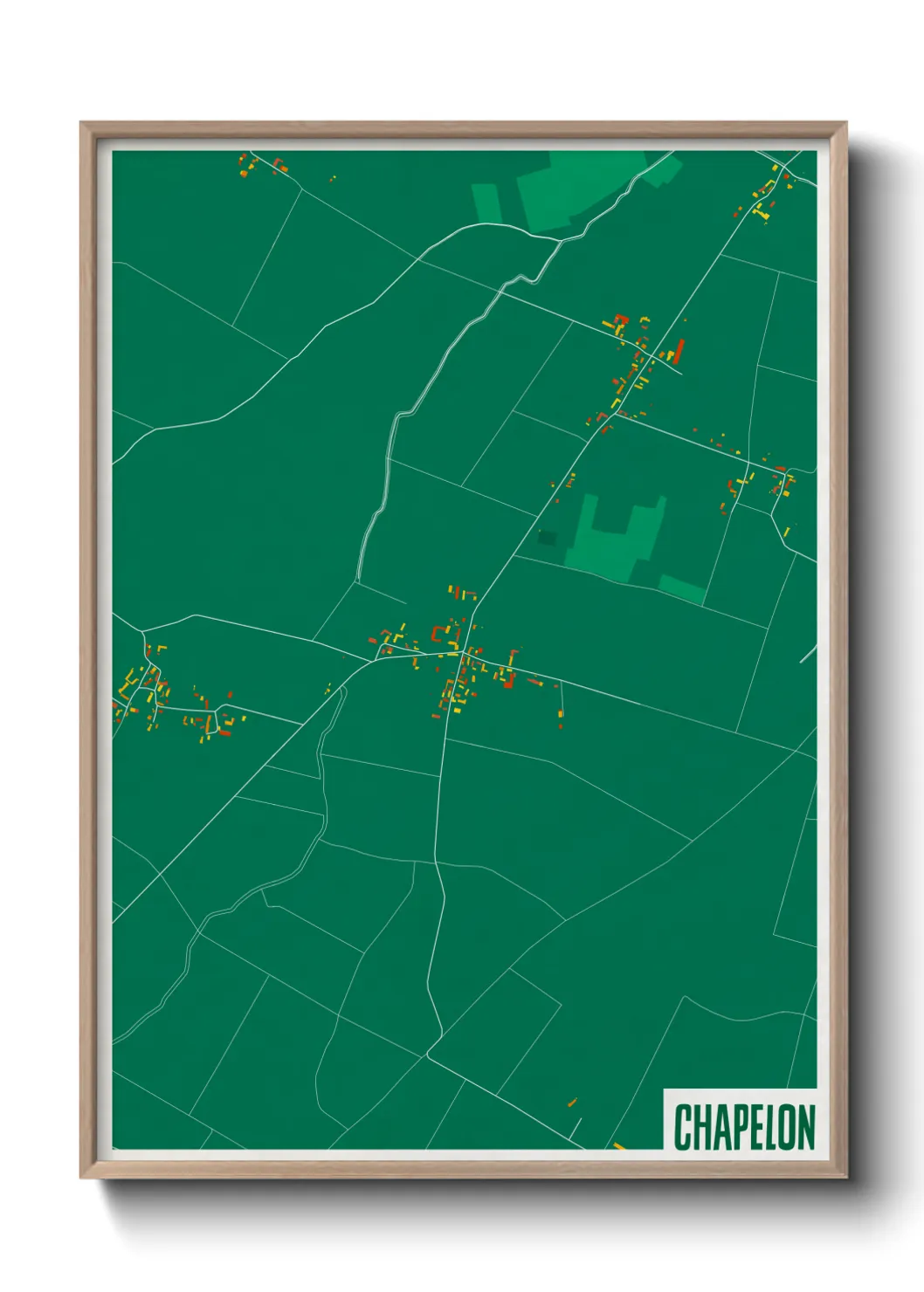Une affiche de carte sur Chapelon