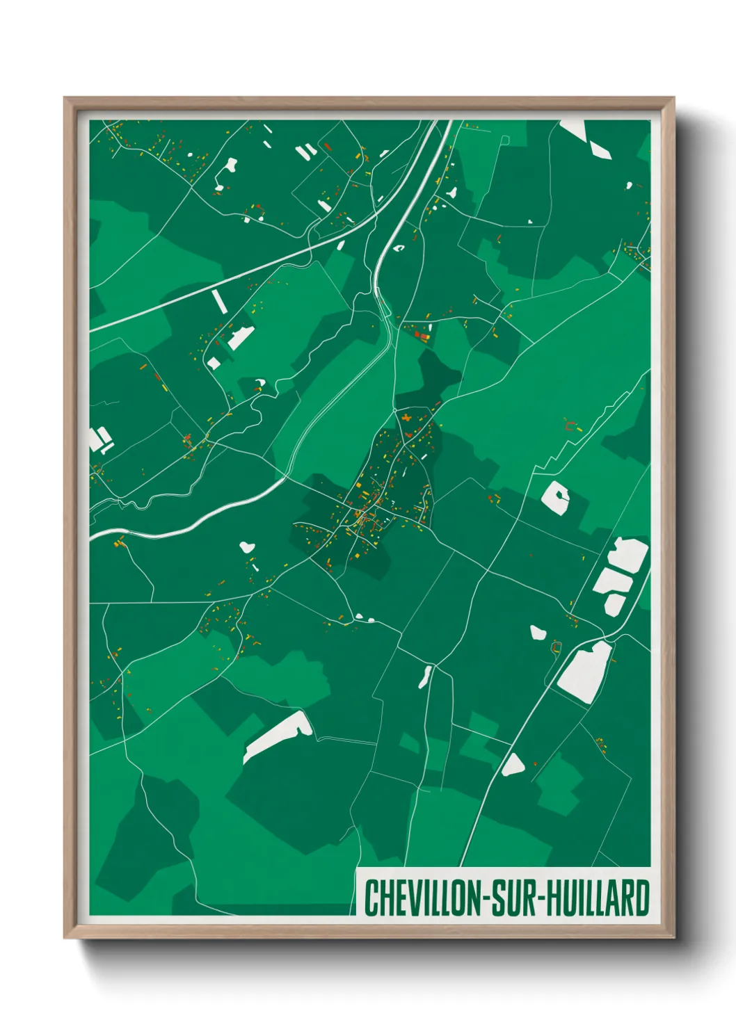 Une affiche de carte sur Chevillon-sur-Huillard