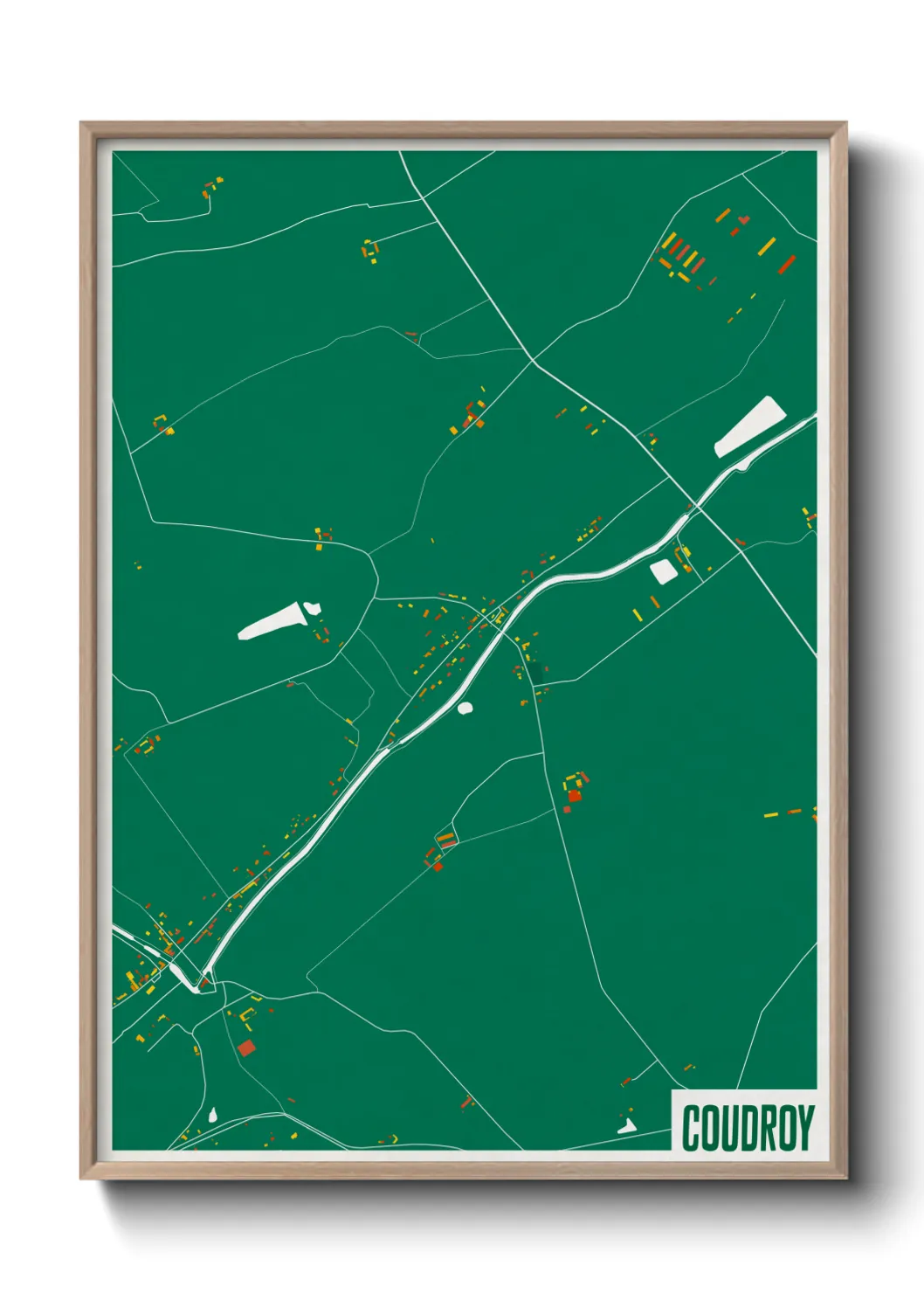 Une affiche de carte sur Coudroy