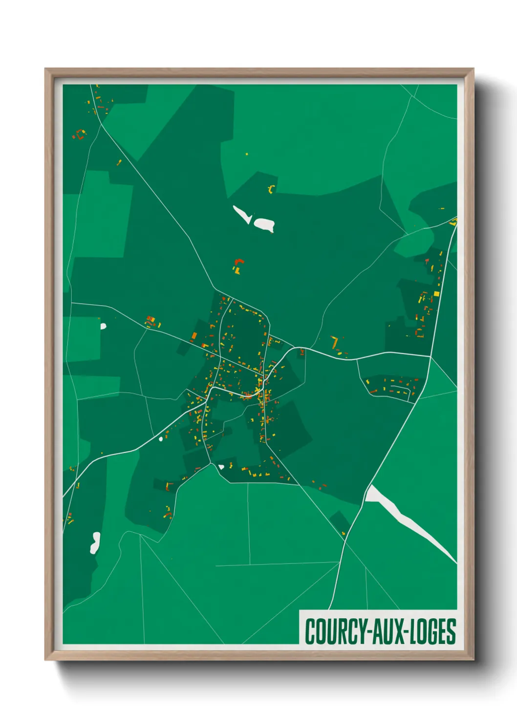 Une affiche de carte sur Courcy-aux-Loges