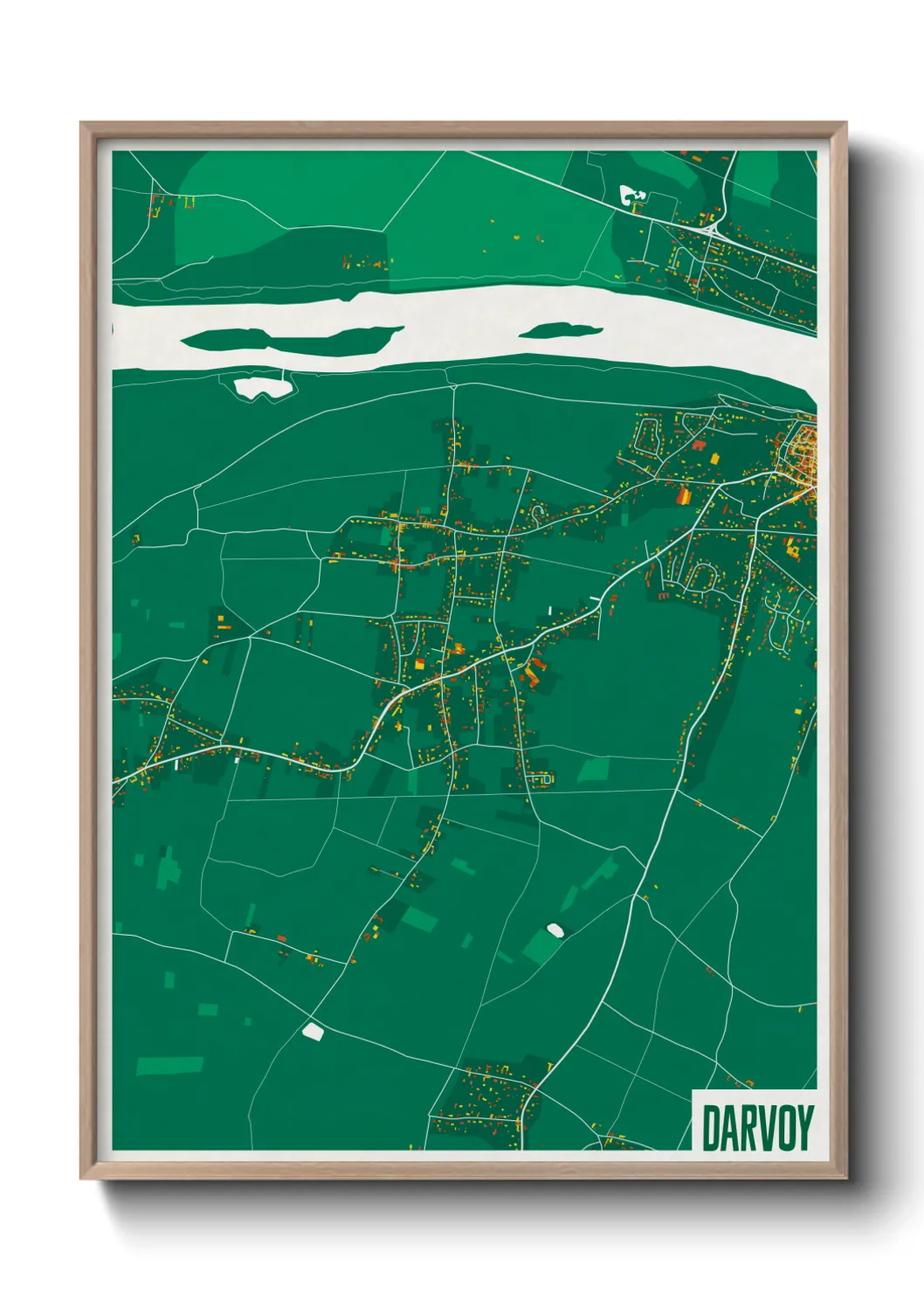 Une affiche de carte sur Darvoy