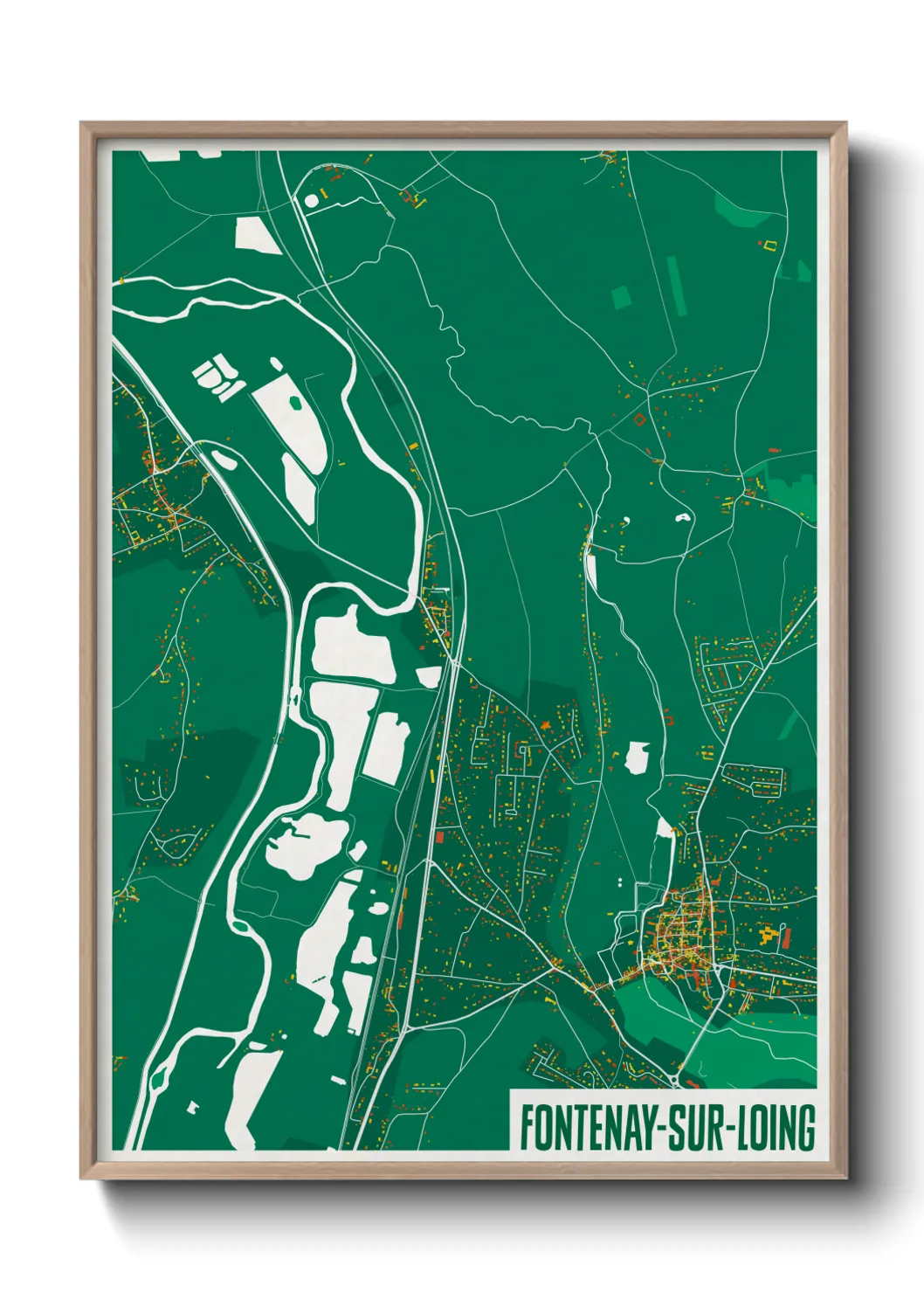 Un poster carteFontenay-sur-Loing