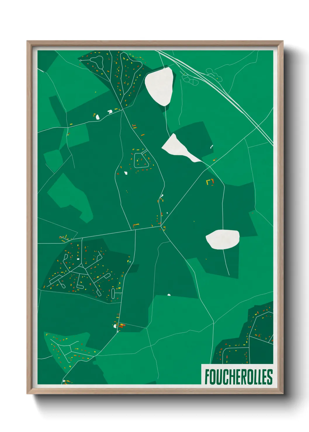 Une affiche de carte sur Foucherolles
