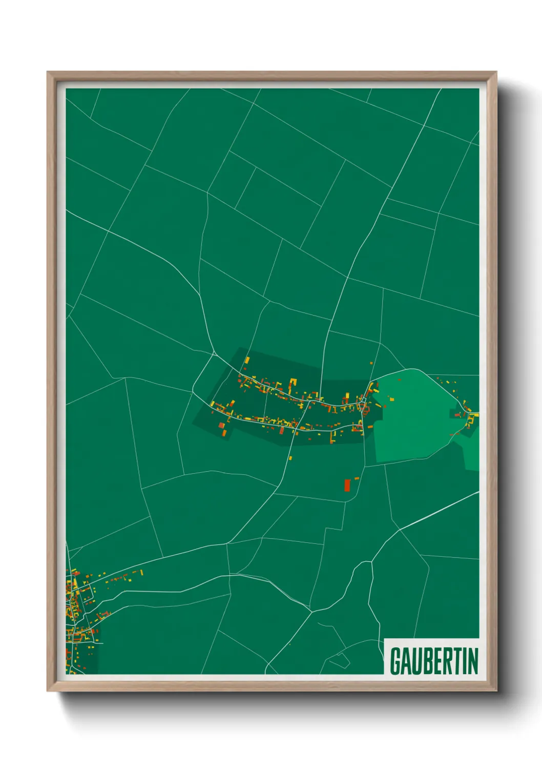 Une affiche de carte sur Gaubertin