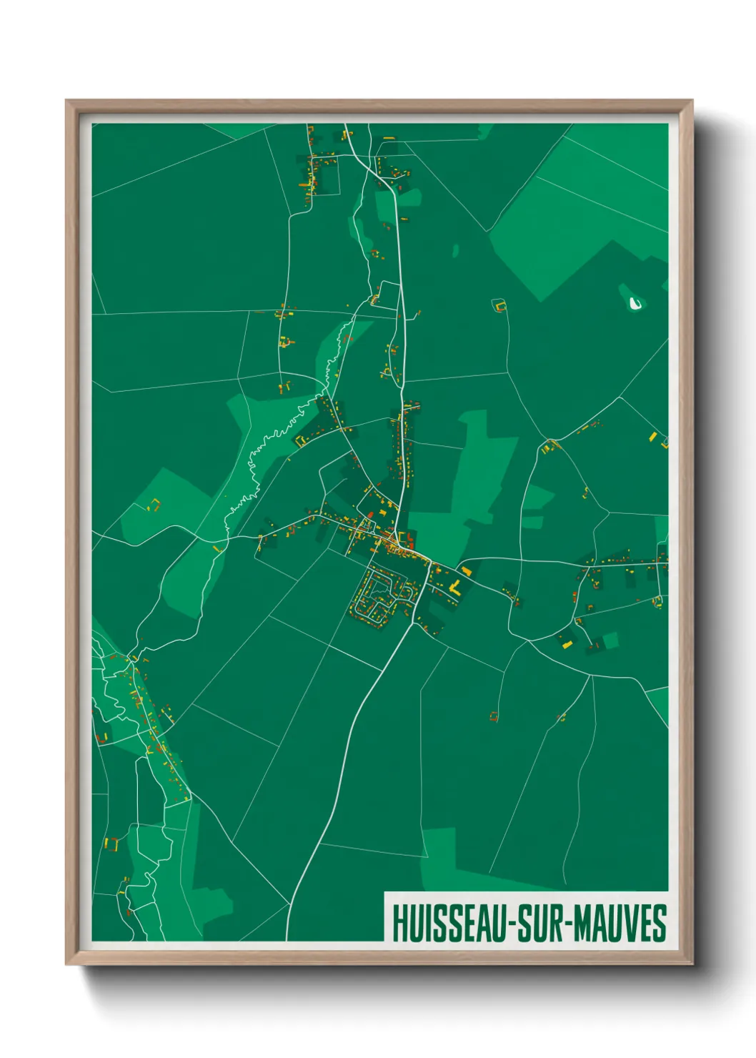 Un poster carteHuisseau-sur-Mauves