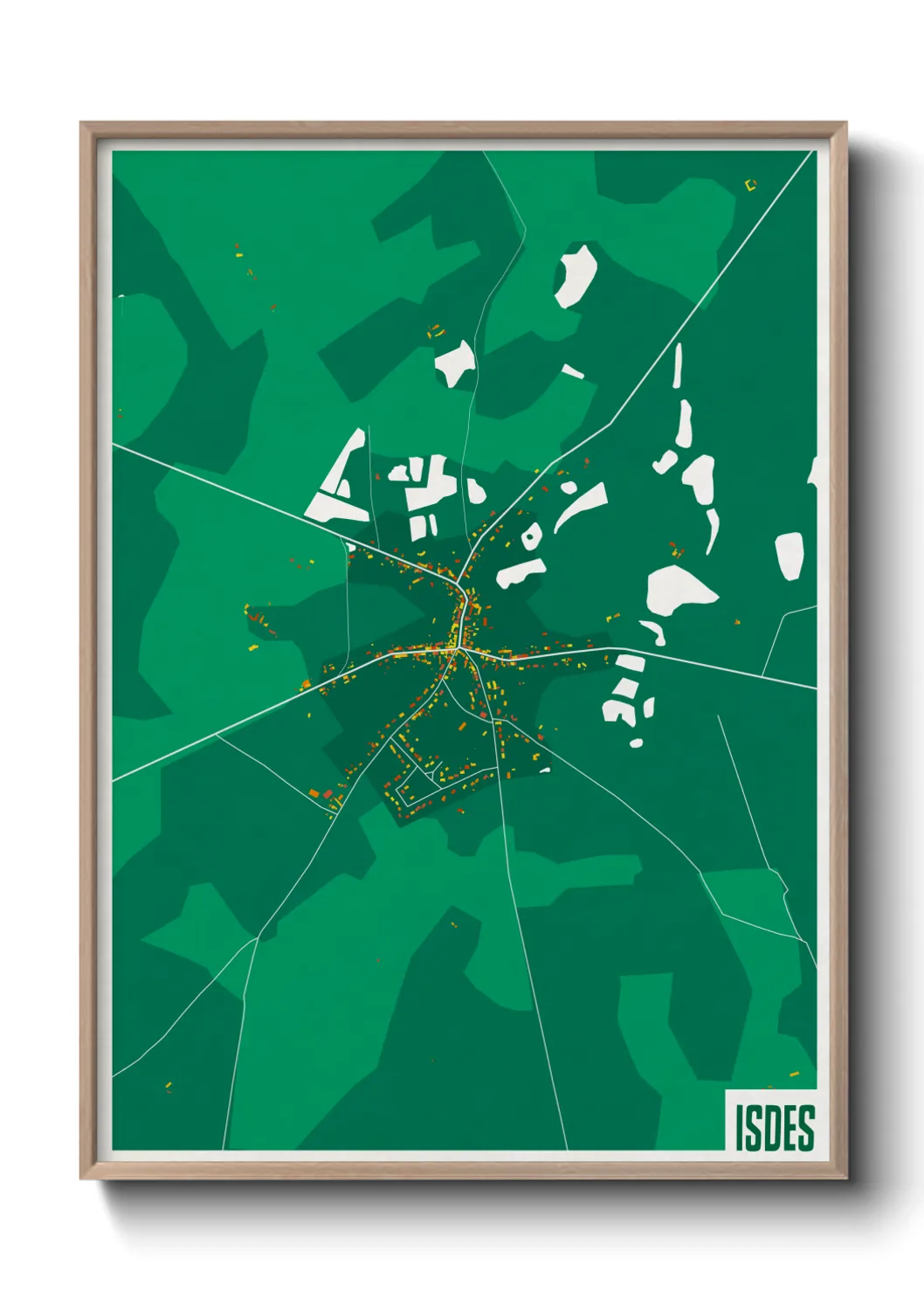 Une affiche de carte sur Isdes