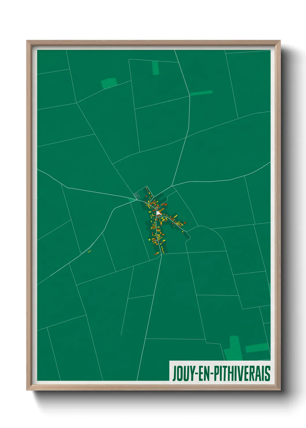 Une affiche de carte sur Jouy-en-Pithiverais