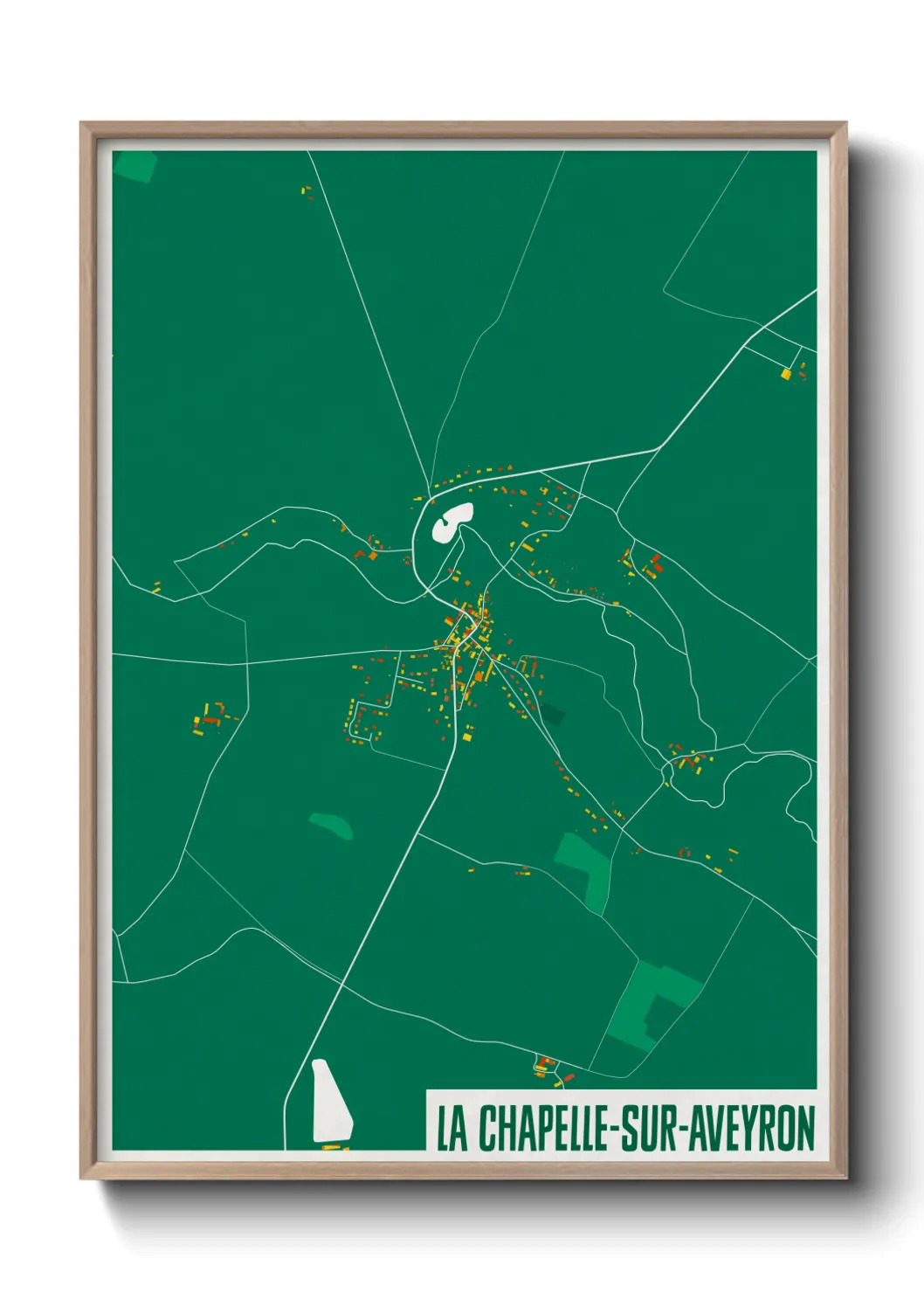 Une affiche de carte sur La Chapelle-sur-Aveyron