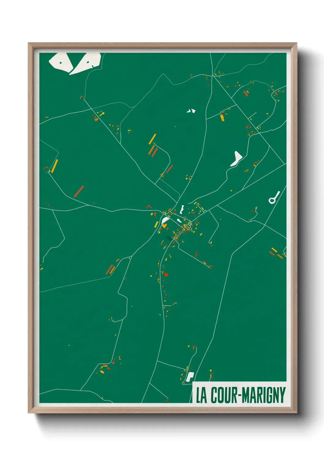 Une affiche de carte sur La Cour-Marigny
