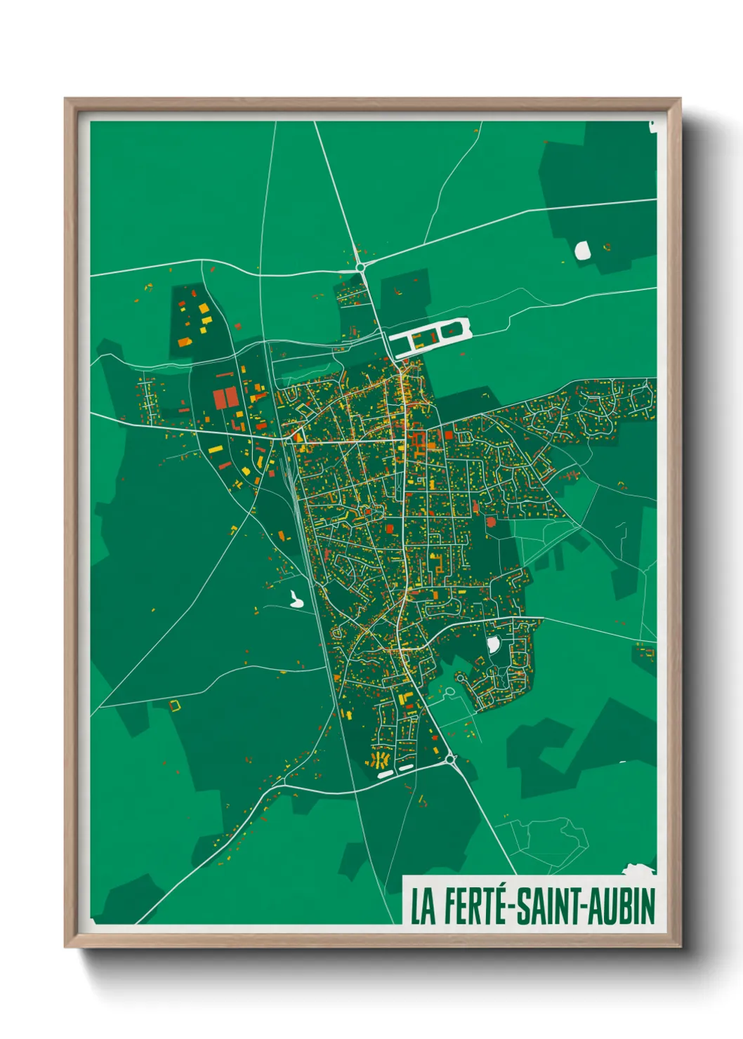 Une affiche de carte sur La Ferté-Saint-Aubin