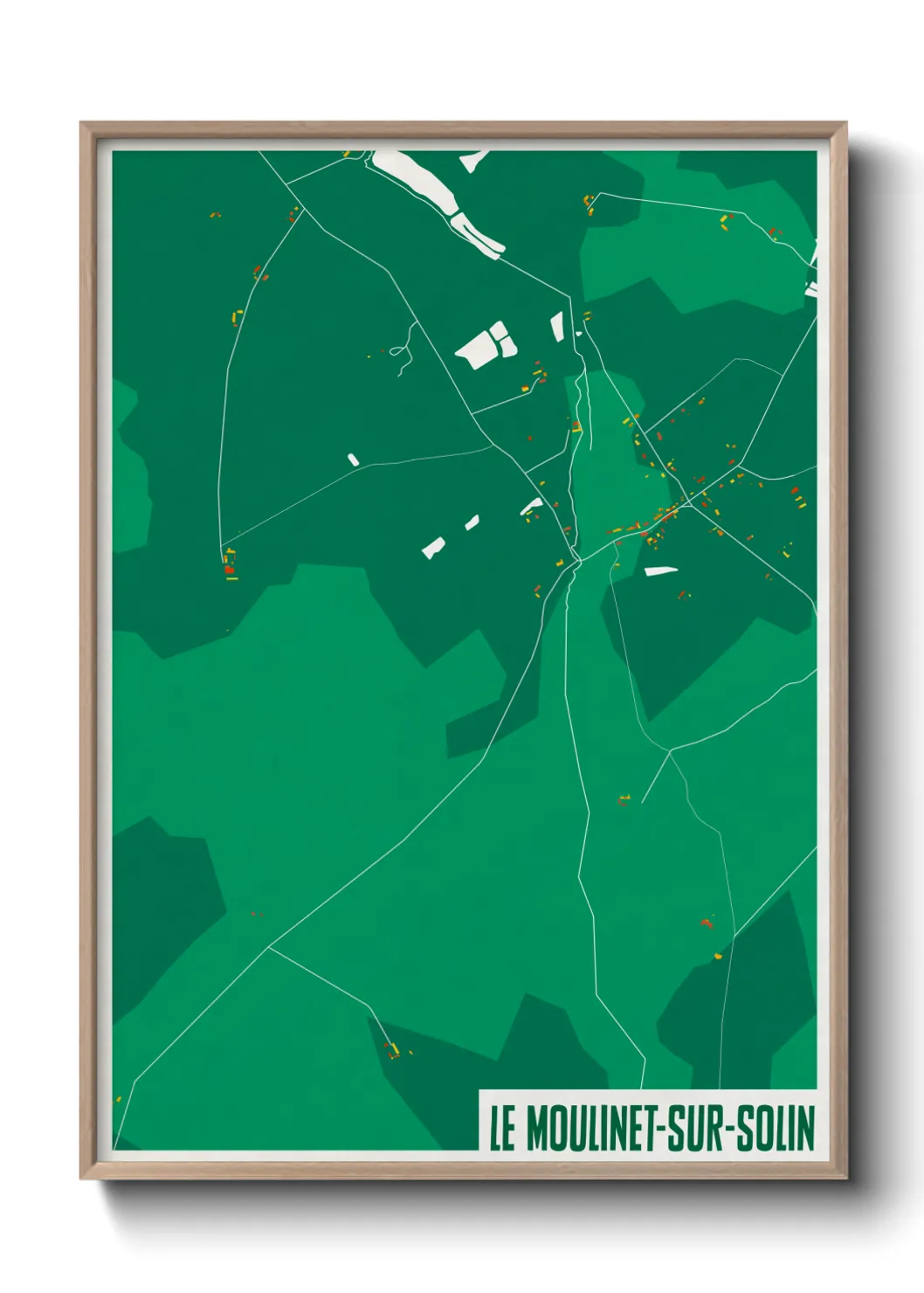 Une affiche de carte sur Le Moulinet-sur-Solin