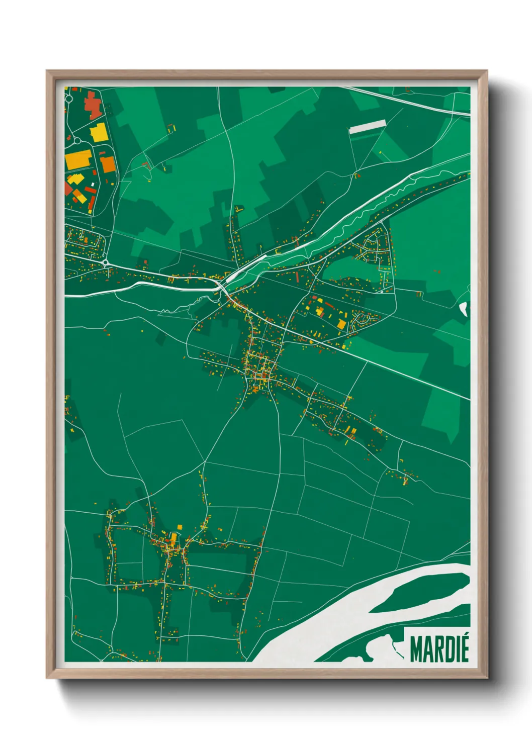 Une affiche de carte sur Mardié