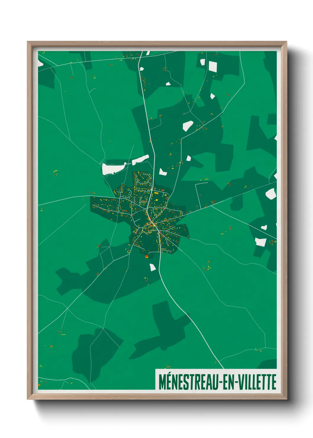 Un poster carteMénestreau-en-Villette