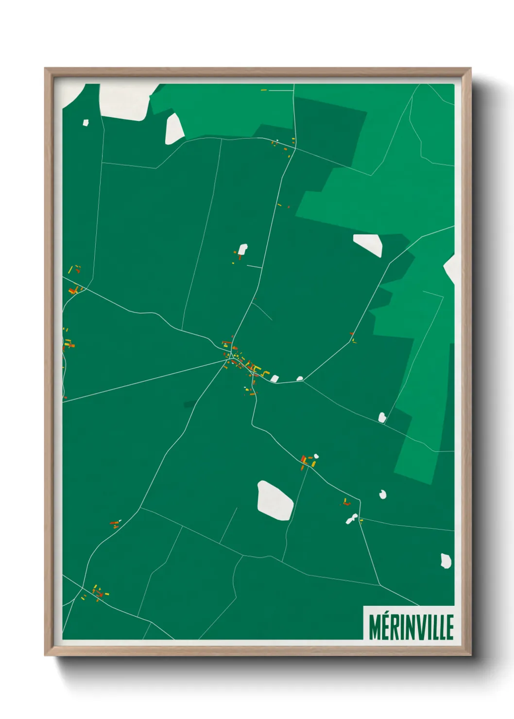 Une affiche de carte sur Mérinville