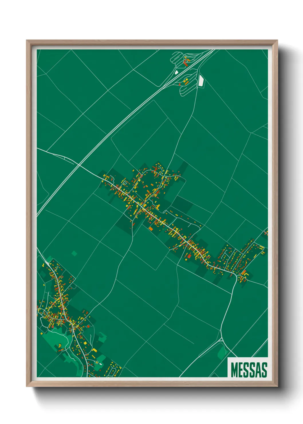 Une affiche de carte sur Messas