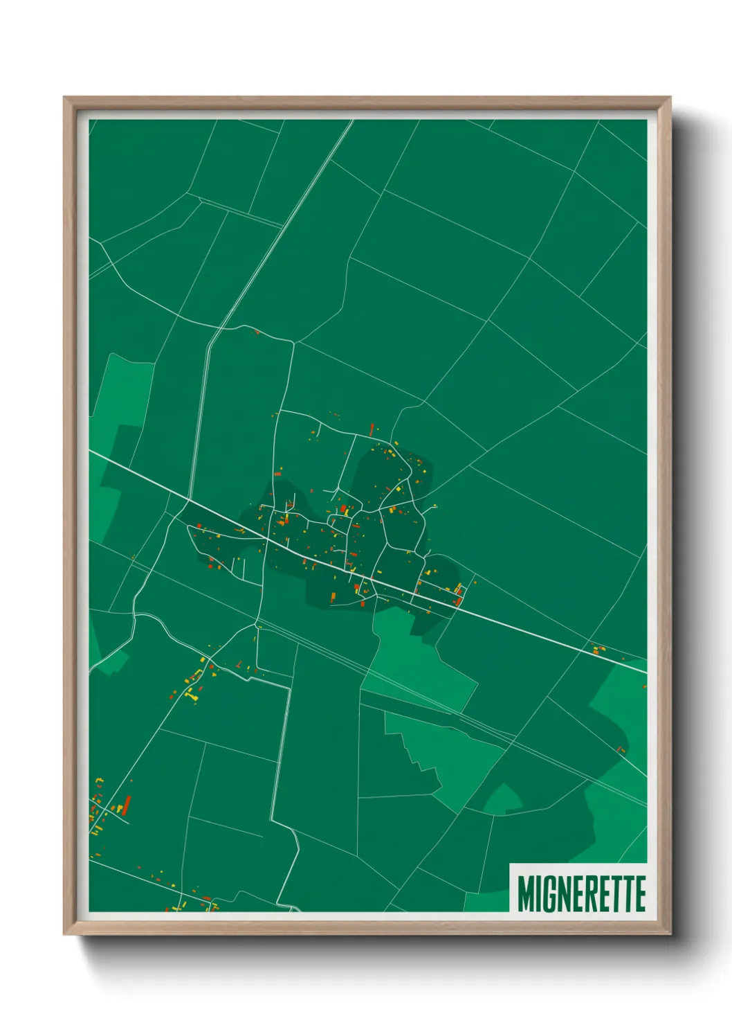 Une affiche de carte sur Mignerette