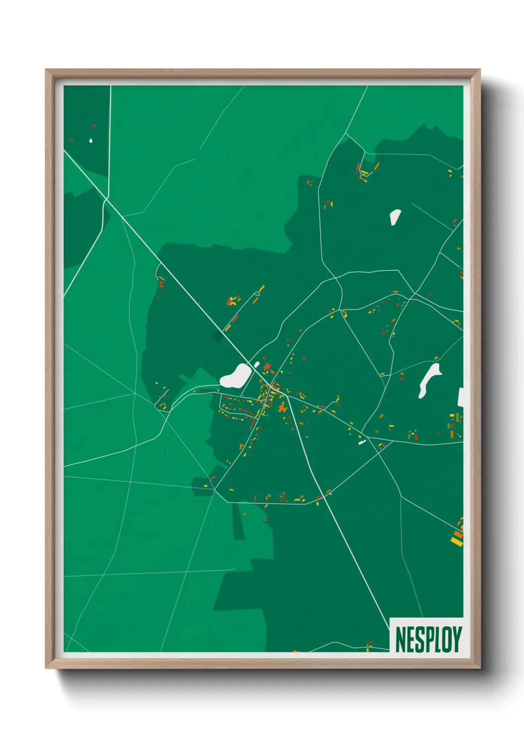 Une affiche de carte sur Nesploy