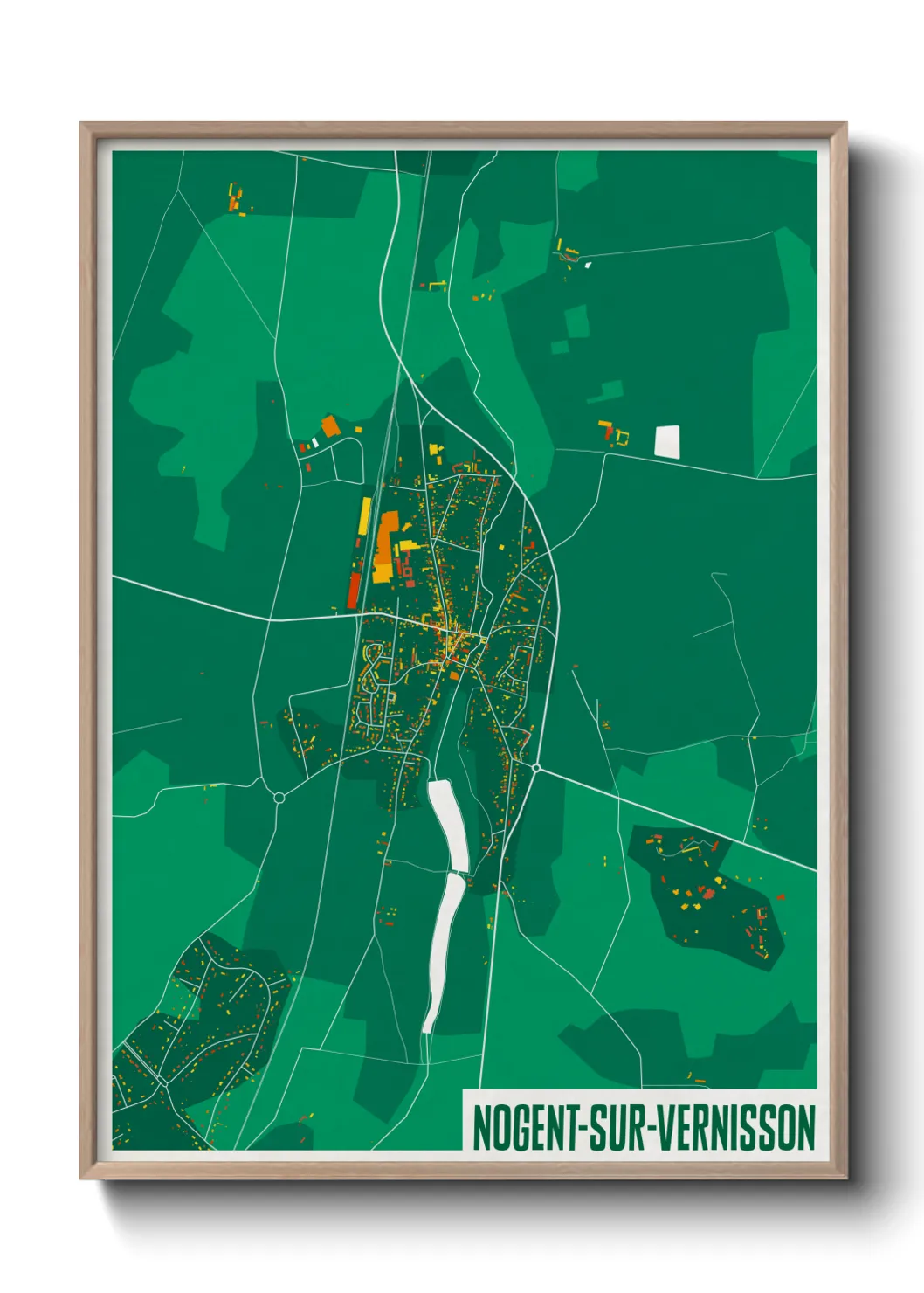 Un poster carteNogent-sur-Vernisson