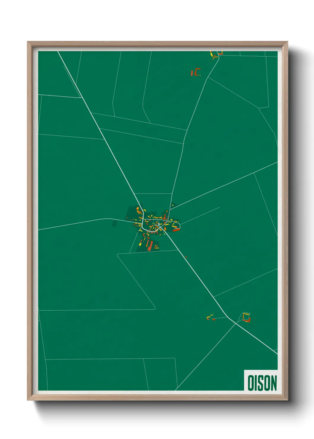 Une affiche de carte sur Oison