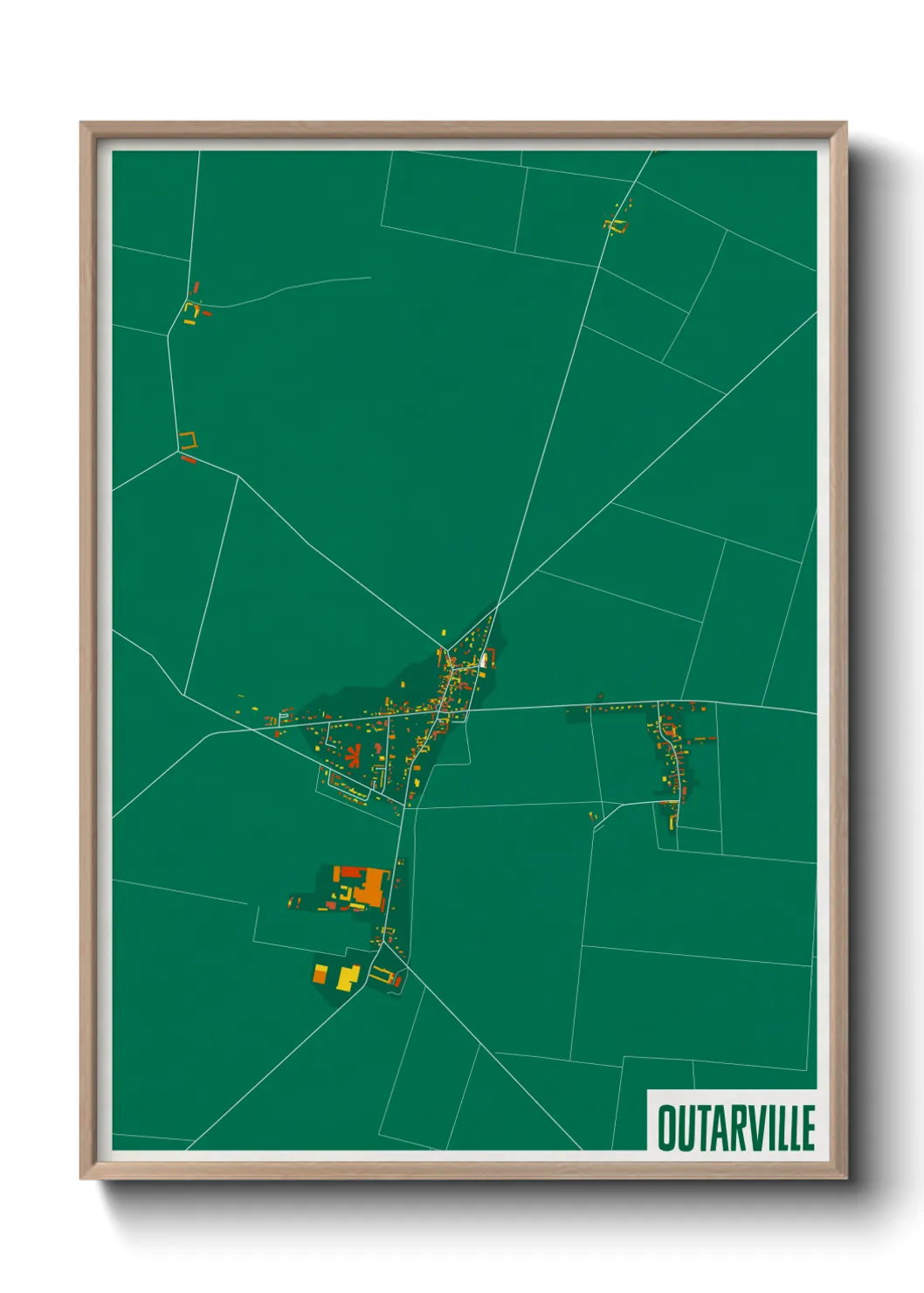 Une affiche de carte sur Outarville
