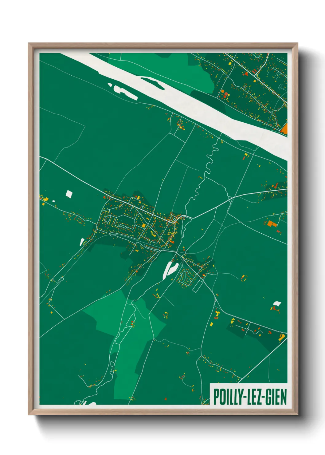 Un poster cartePoilly-lez-Gien