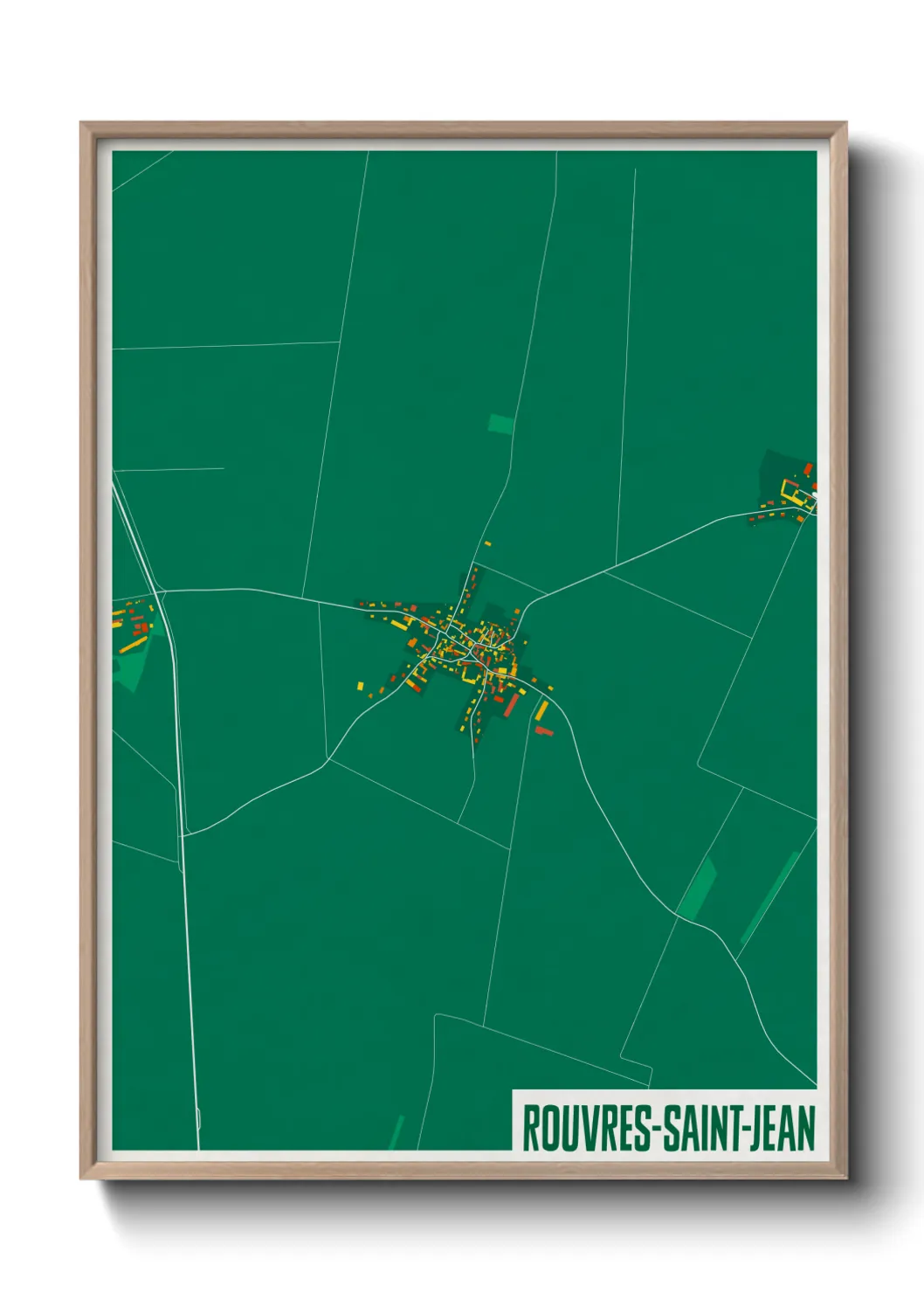 Une affiche de carte sur Rouvres-Saint-Jean