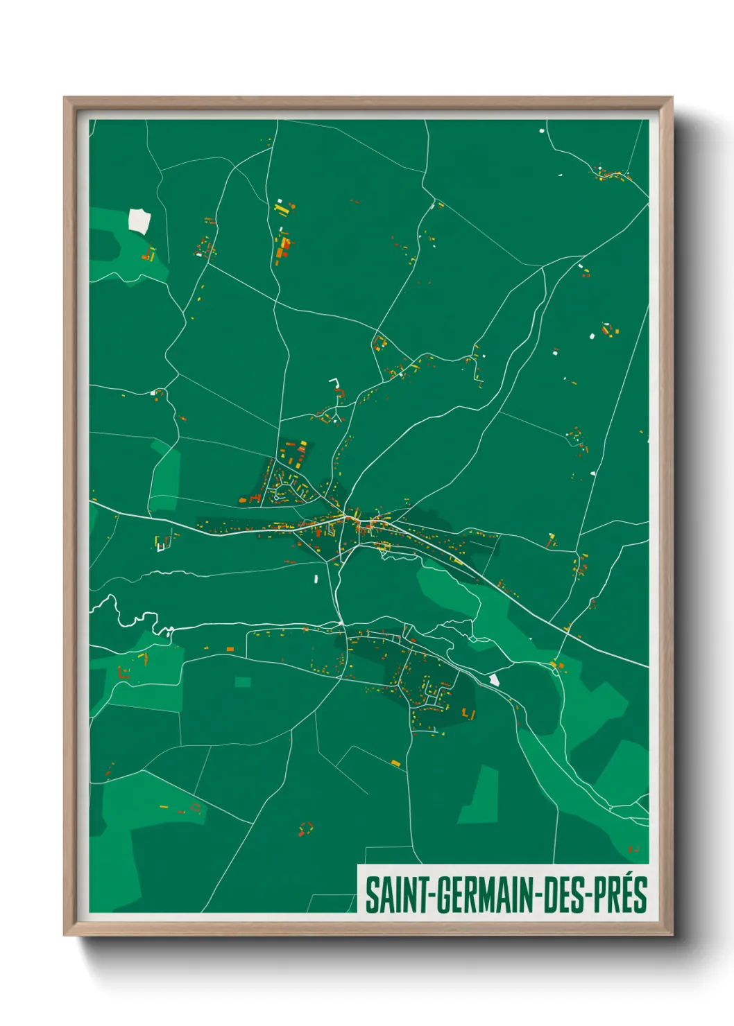 Un poster carteSaint-Germain-des-Prés