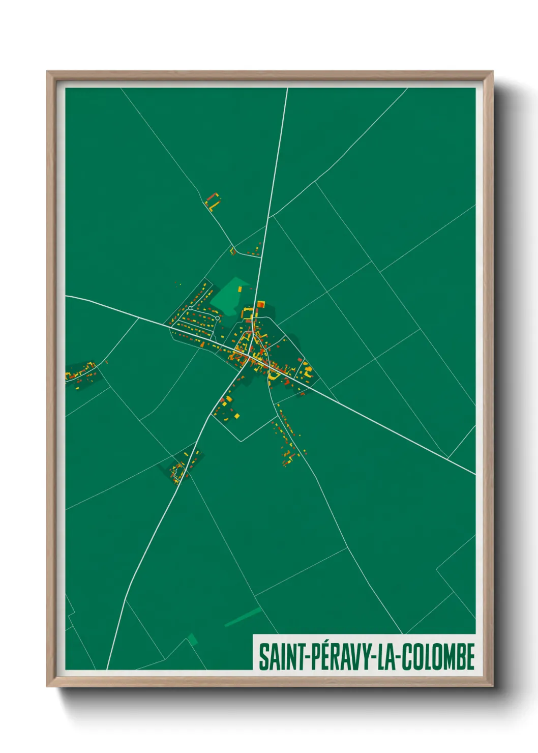 Une affiche de carte sur Saint-Péravy-la-Colombe