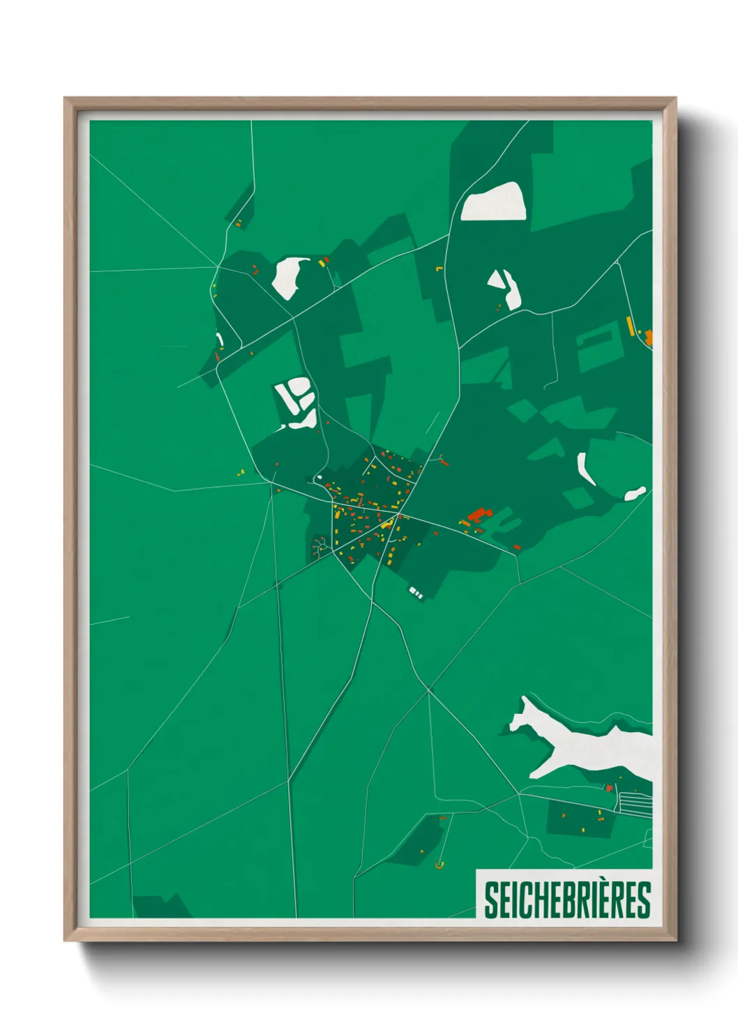 Une affiche de carte sur Seichebrières