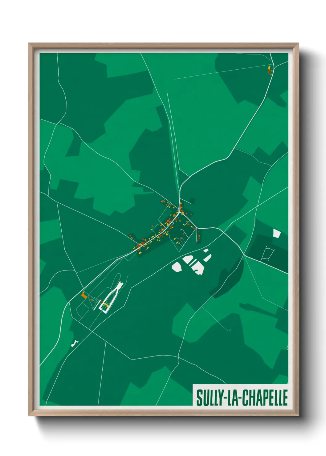 Une affiche de carte sur Sully-la-Chapelle