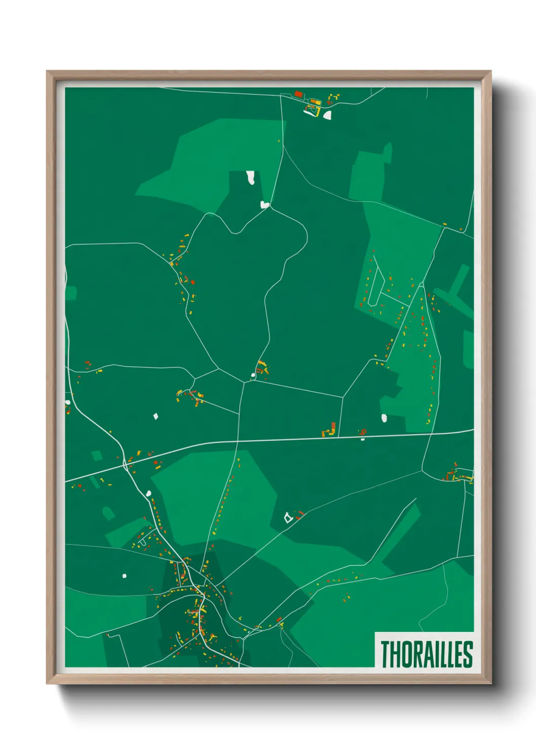 Une affiche de carte sur Thorailles