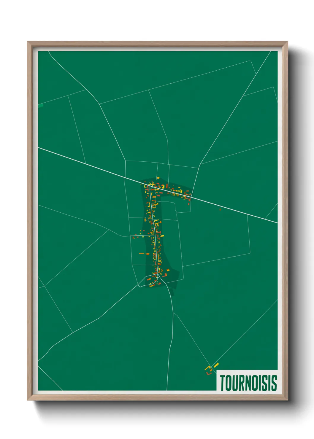 Une affiche de carte sur Tournoisis