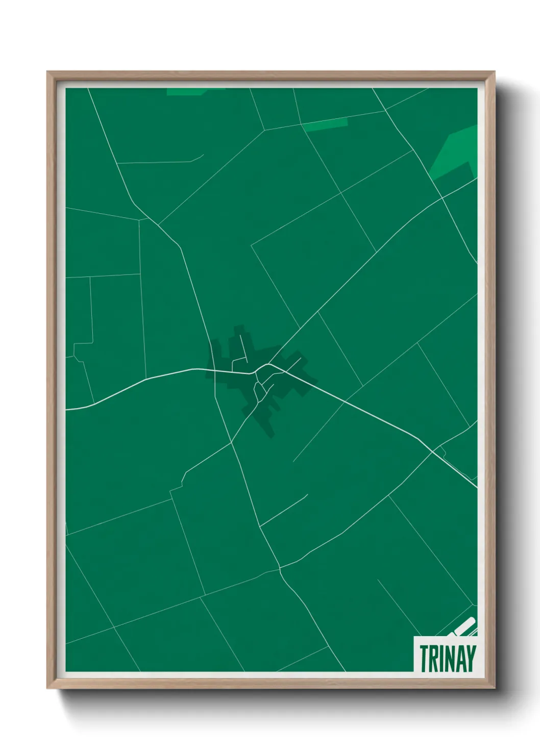 Une affiche de carte sur Trinay