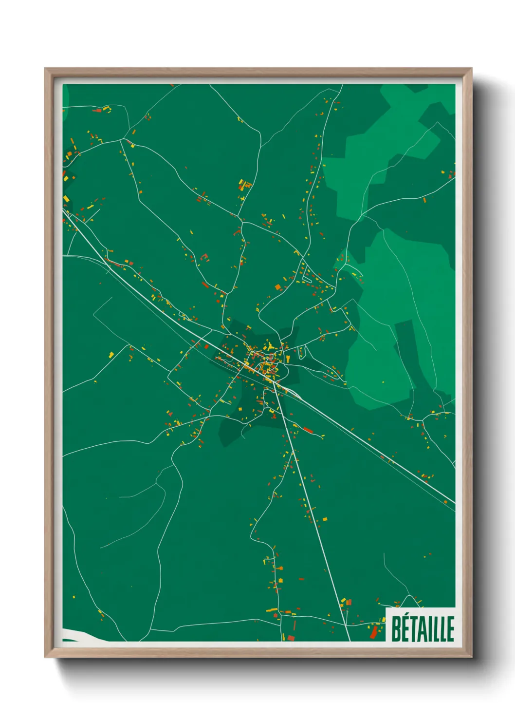 Une affiche de carte sur Bétaille