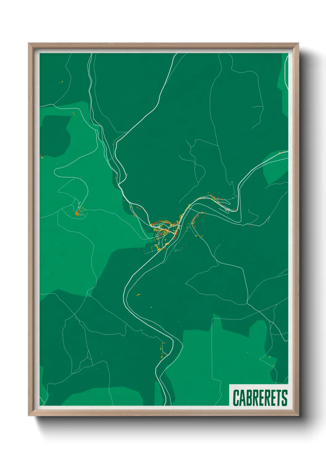 Une affiche de carte sur Cabrerets