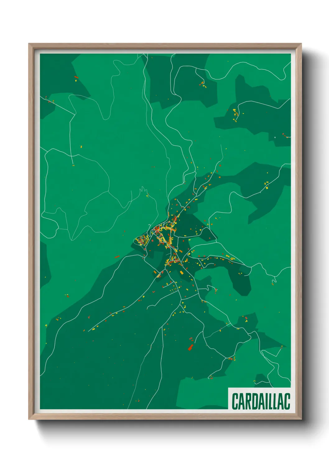 Une affiche de carte sur Cardaillac