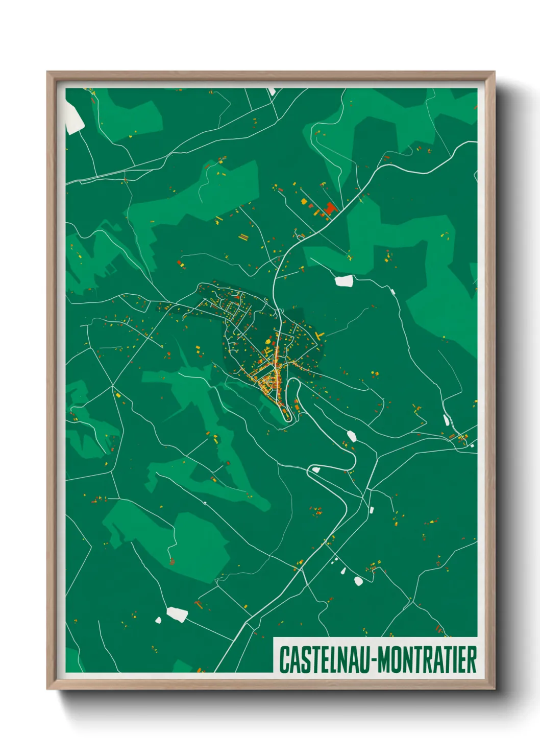 Un poster carteCastelnau-Montratier