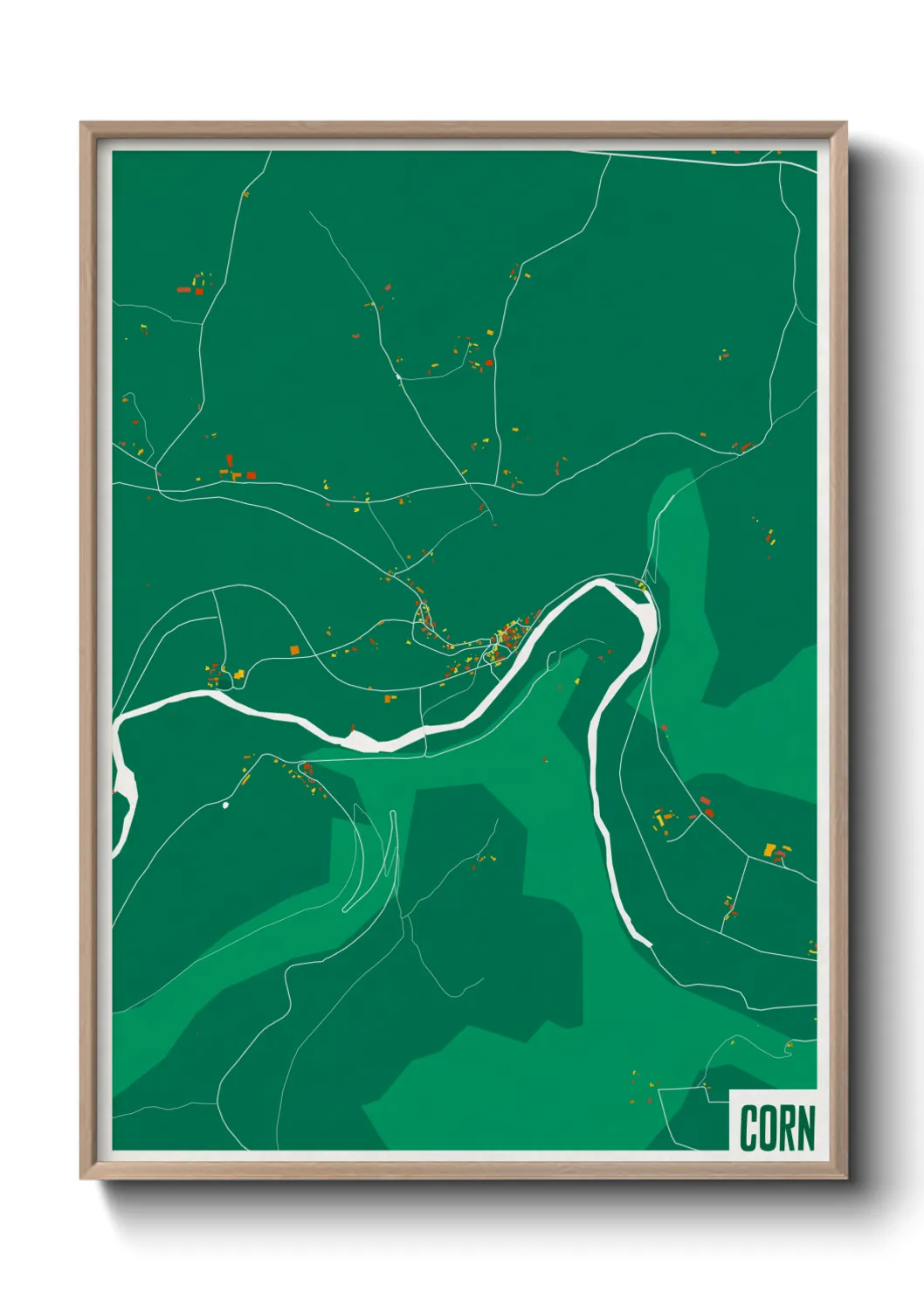 Une affiche de carte sur Corn