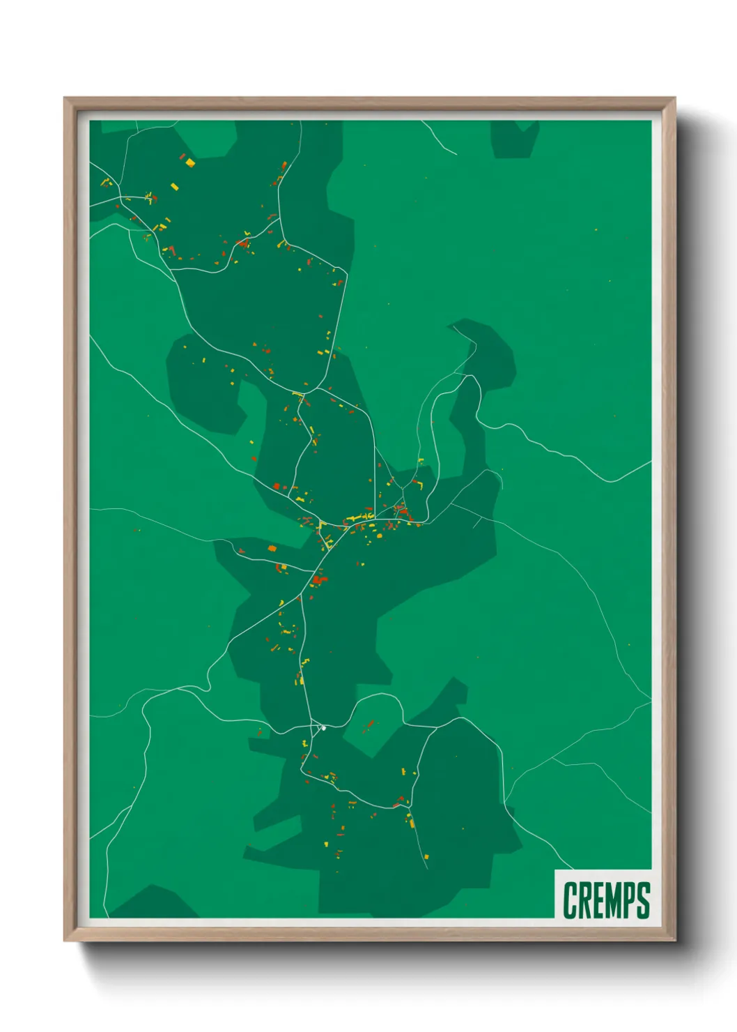 Une affiche de carte sur Cremps