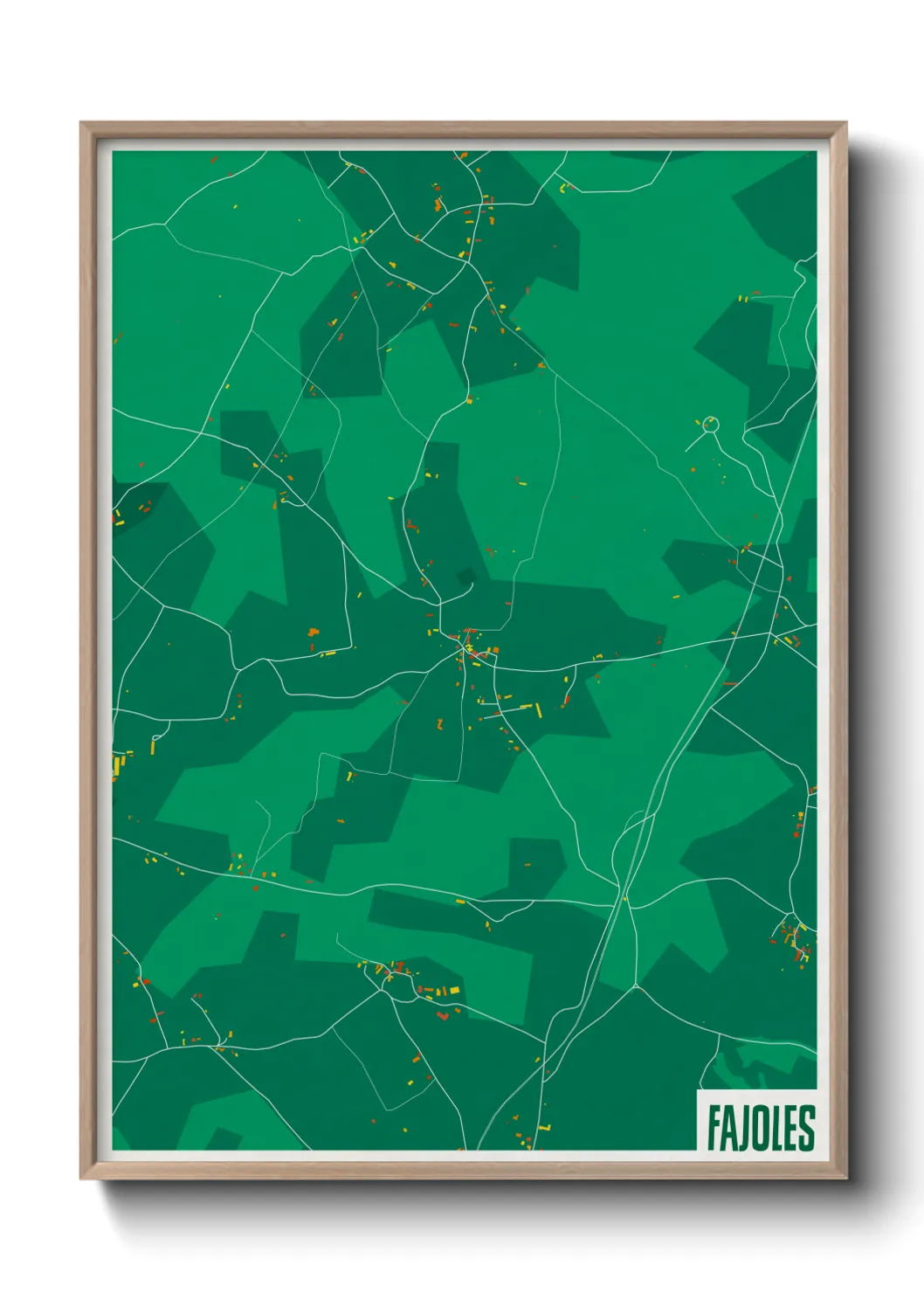 Une affiche de carte sur Fajoles
