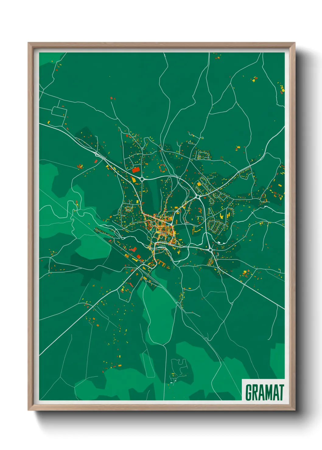 Une affiche de carte sur Gramat