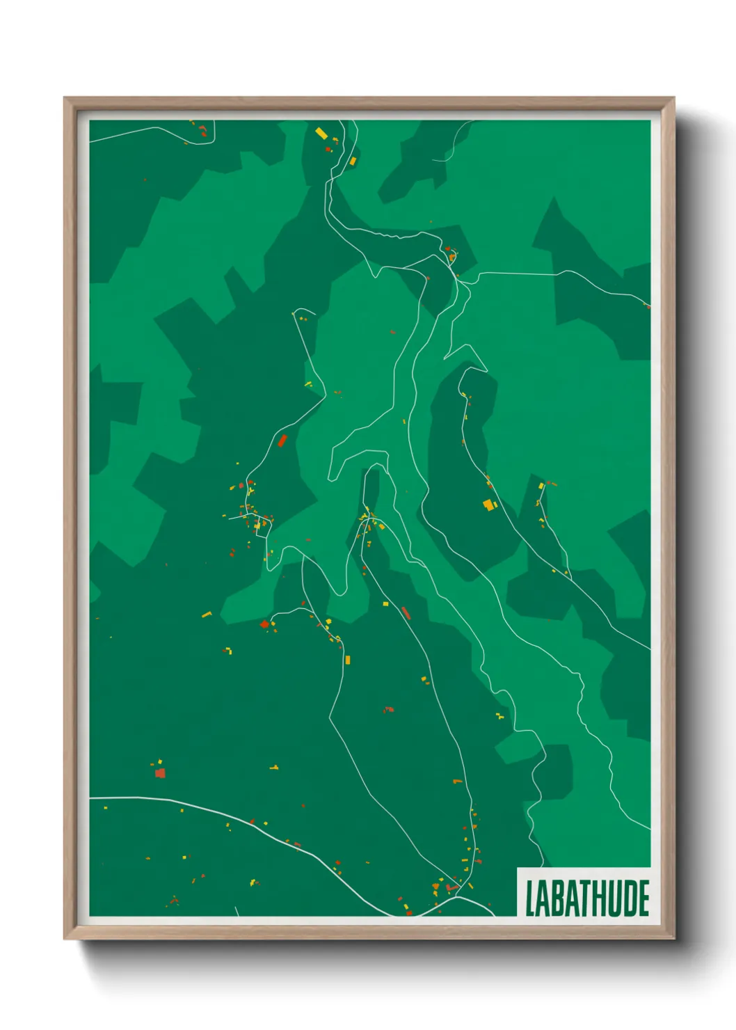 Une affiche de carte sur Labathude