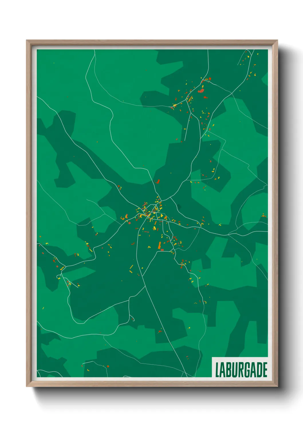 Une affiche de carte sur Laburgade