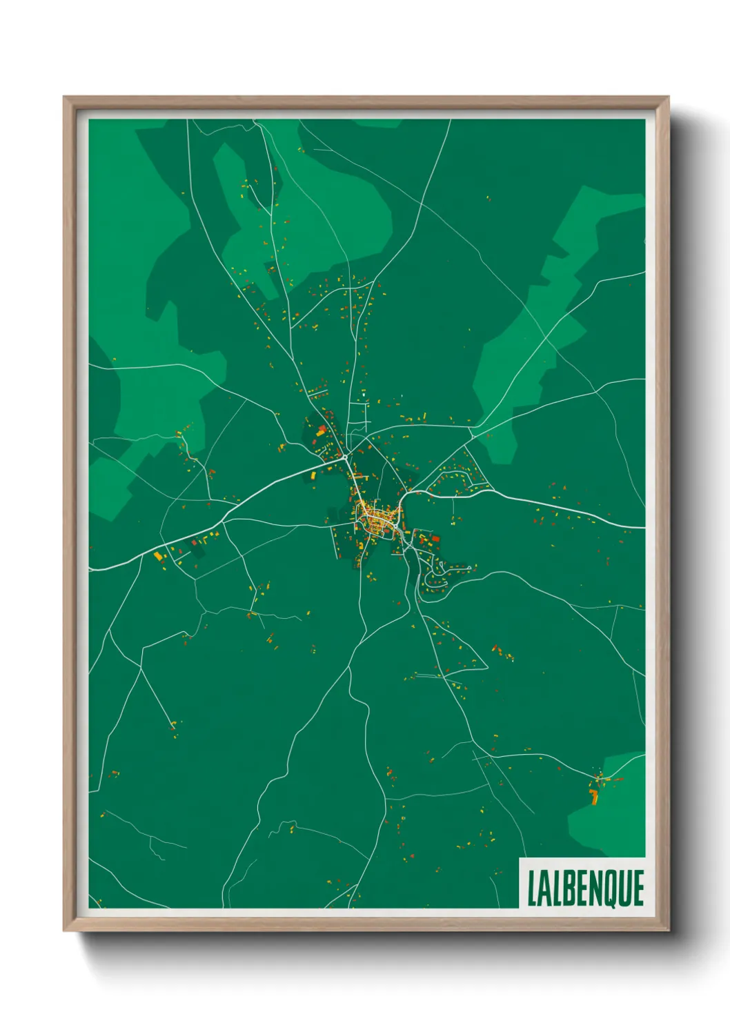 Une affiche de carte sur Lalbenque