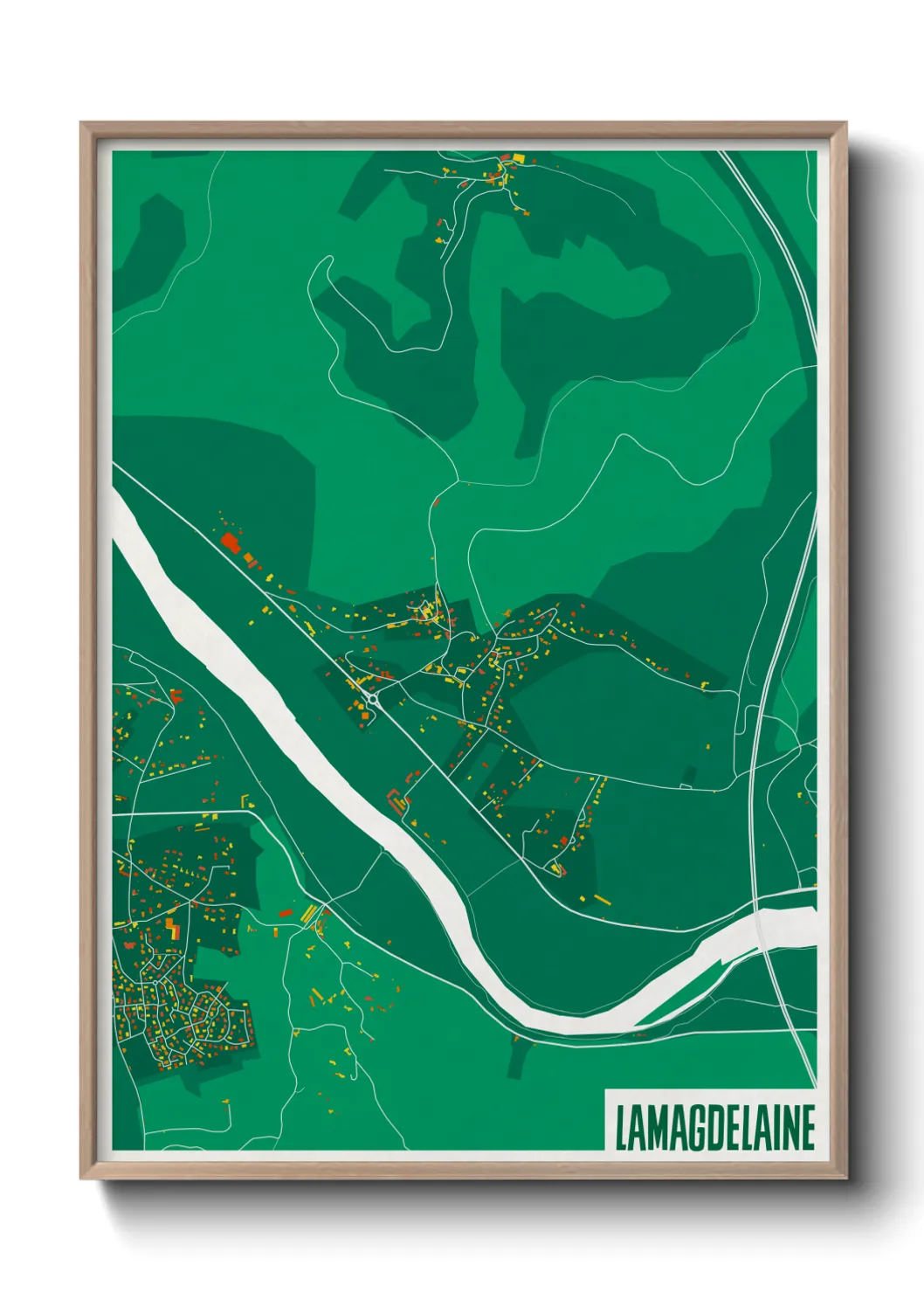 Une affiche de carte sur Lamagdelaine