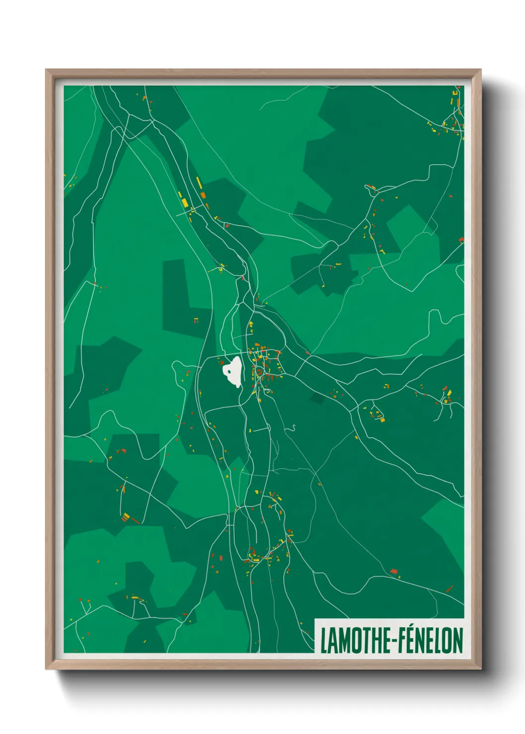 Une affiche de carte sur Lamothe-Fénelon