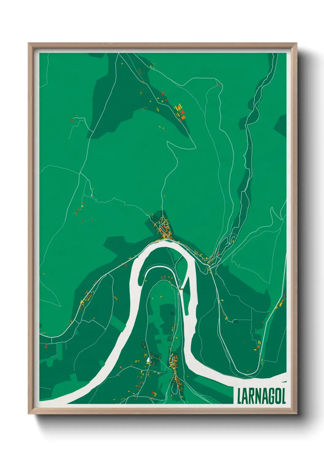 Une affiche de carte sur Larnagol