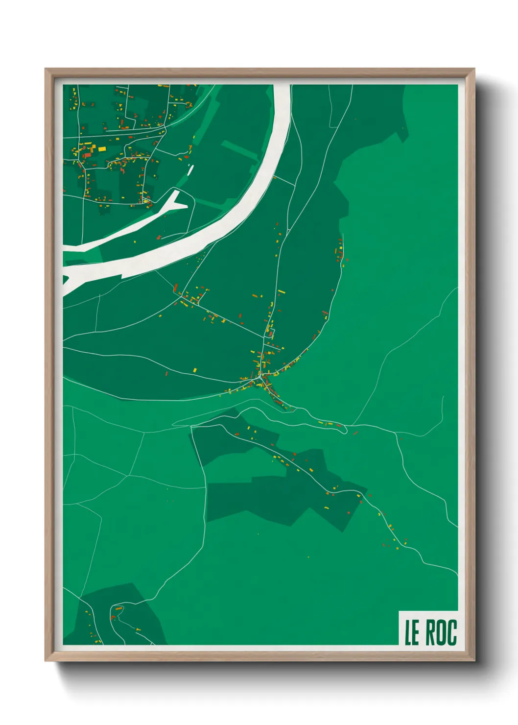 Une affiche de carte sur Le Roc