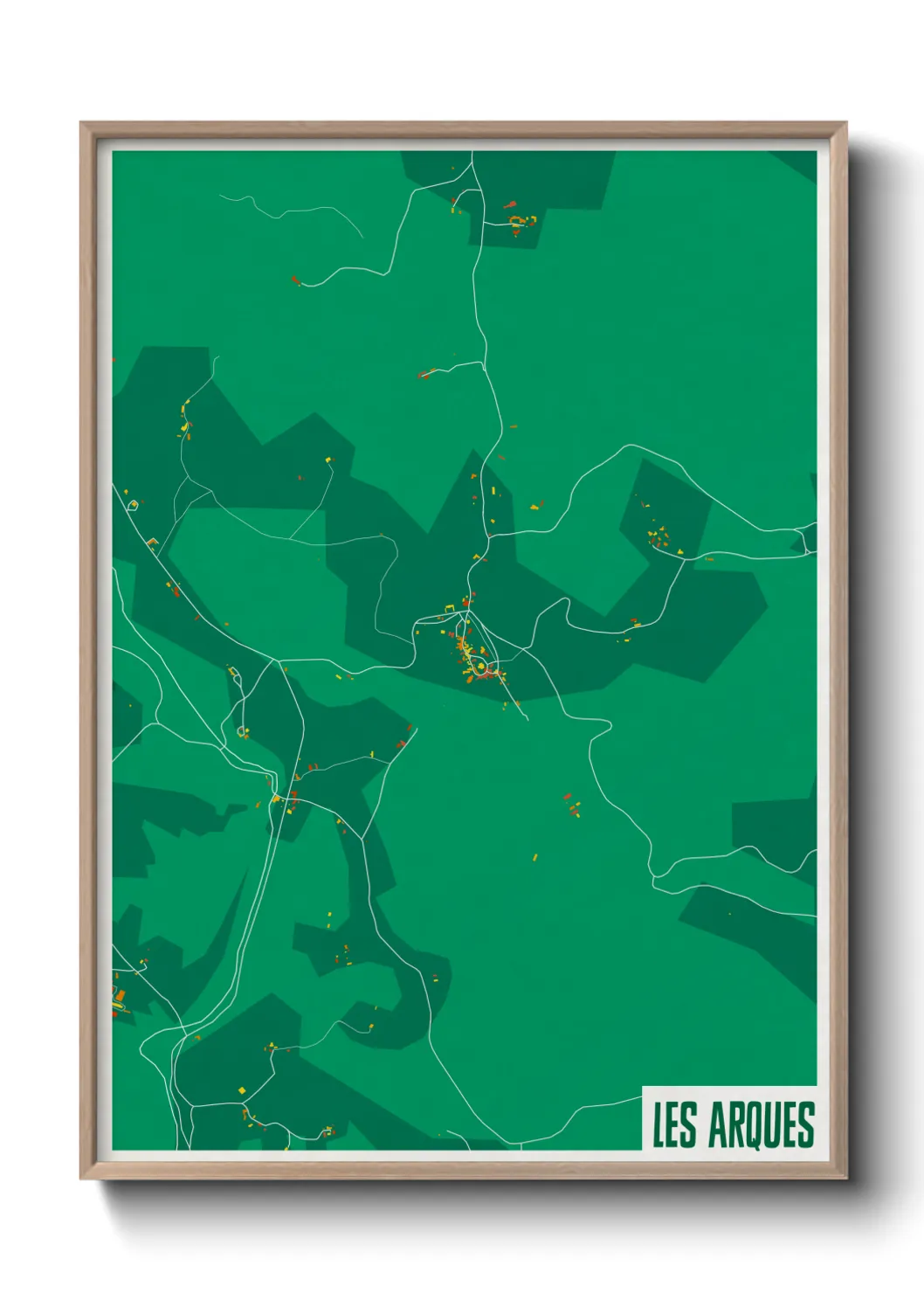 Une affiche de carte sur Les Arques