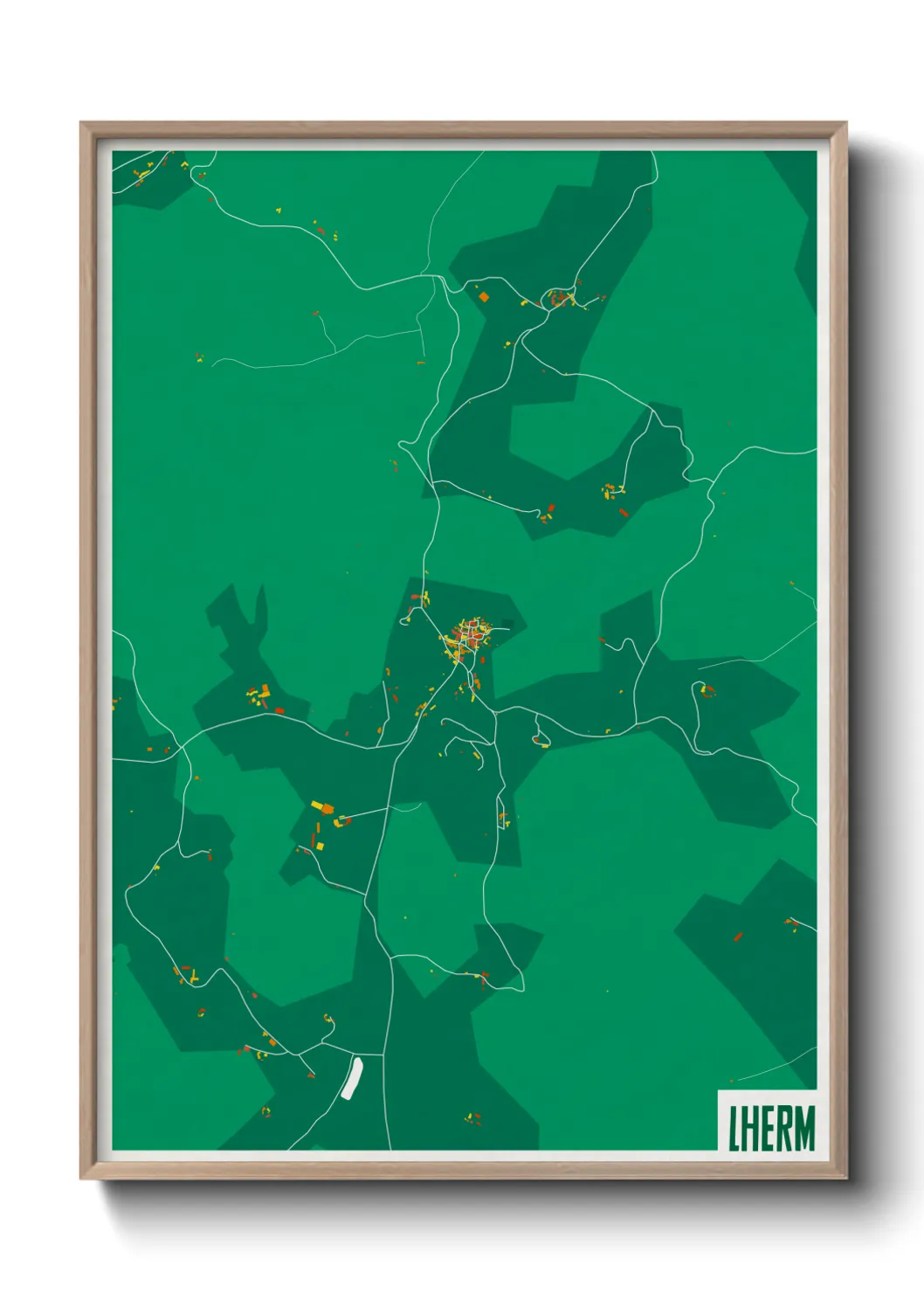 Une affiche de carte sur Lherm